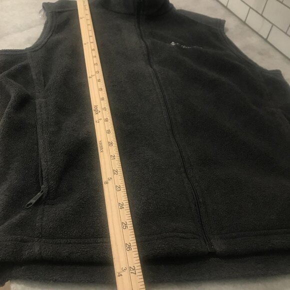 Columbia Vest Mens Medium Gray Fleece Full Zip Outdoors Hiking Sleeveless Jacket - Picture 5 of 7